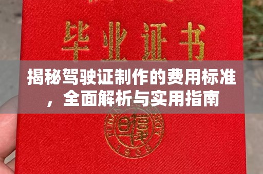 杞县揭秘驾驶证制作的费用标准，全面解析与实用指南
